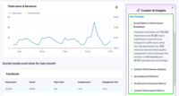 Screenshot of Coupler.io AI insights for dashboards