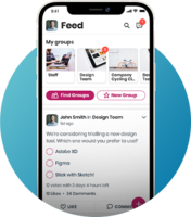 Screenshot of Engage4 Mobile App Groups Example