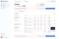 Screenshot of Invoice Conflict Review