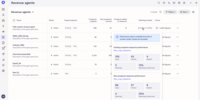 Screenshot of the Revenue Agent, which helps sales leaders optimize team efficiency, generate more conversations and improve pipeline predictability.