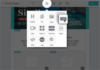 Screenshot of Drag-and-Drop email editor
Drag and drop text, call to action, or block section. Photos can be uploaded then adjusted and ordered according to a layout in few clicks. Emails can be previewed.