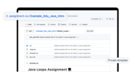 Screenshot of Custom Assignments - Assignments can be customized in 30+ languages & frameworks to continue using existing assignments while leveraging AssignmentOS’s automated workflow.