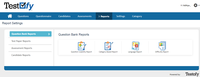 Screenshot of Report Settings to manage your candidate report in assessment