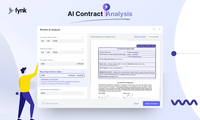 Screenshot of AI contract analysis at work
