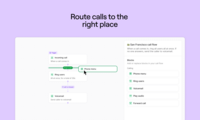 Screenshot of the call routing interface