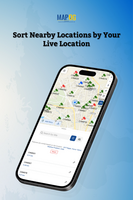 Screenshot of Live Location Sorting. This is used to sort nearby sites based on a current location for faster visits.
