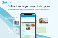 Screenshot of where to input images, sketches, signatures, and GPS, into digital forms directly from a mobile device.