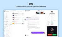 Screenshot of the collaborative phone system for teams