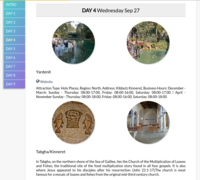 Screenshot of Live Itinerary