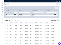 Screenshot of the interface to locate relevant contacts within a system.