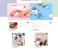 Screenshot of No-code page builder.