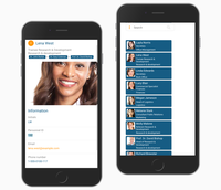 Screenshot of Access your org chart and all included information also from a mobile device