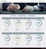 Screenshot of Learner LMS Transcripts Page