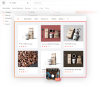 Screenshot of Just drag and drop files and complete folders to upload them to Swivle
