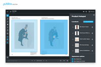 Screenshot of an example of a product hotspot (available in Gold and Enterprise). Clicking on a Product hotspot triggers an interactive layer to open on top of the publication providing more product information, like the product title, description, and price.