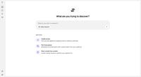 Screenshot of where to start a study by asking a research question in plain language, or by choosing a survey, focus group or blank canvas.
