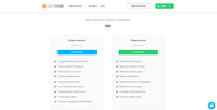 Screenshot of Outvise Main Features:  Sign up for Experts and Clients account.