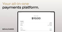 Screenshot of Boulevard payments, which is designed to give clients a seamless checkout experience with the Boulevard Duo payment hardware and cardless point of sale.