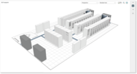 Screenshot of 3D footprint: A virtual interactive 3D walkthrough as a digital twin of the data center
