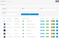 Screenshot of where an admin can disable, approve, delete or edit the vendors products from the TMD OpenCart multi-seller module.