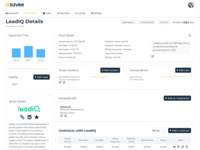 Screenshot of Vendor management showing contract history primary vendor contacts and other important information