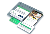 Screenshot of Double the Donation's matching gift module, which automatically identifies match-eligible donors and provides them with company-specific next steps to drive action.