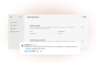 Screenshot of Slack engagement bots