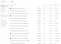 Screenshot of customer feedback management and analysis at scale