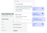 Screenshot of how Ketch automates DSR (Data Subject Request) fulfillment, streamlining request intake, verification, and response across systems. The platform ensures compliance with GDPR, CCPA, and other regulations.