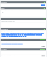 Screenshot of Security Settings