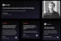 Screenshot of Gladia testimonials