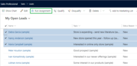 Screenshot of Auto-assign existing Work Items in CRM to users