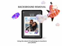 Screenshot of AI Background removal allows images to come to life without the need of a physical greenscreen