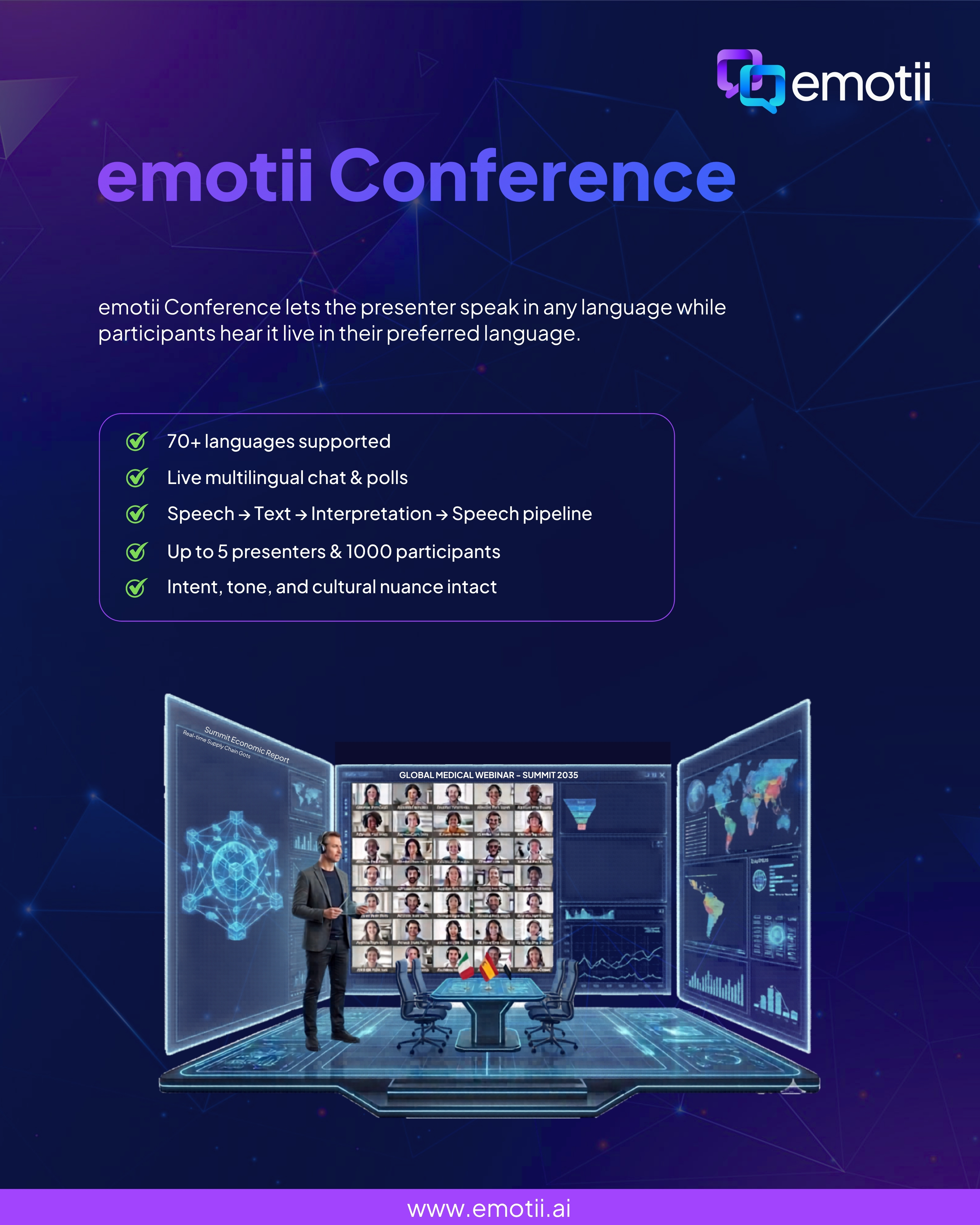 Screenshot of emotii Conference