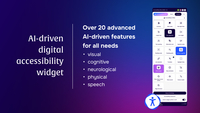 Screenshot of an overview of the AI-driven digital accessibility widget