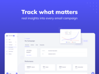 Screenshot of where to track email delivery in real time to respond to any issues immediately. Follow along with detailed data as the emails arrive in recipients' inboxes.