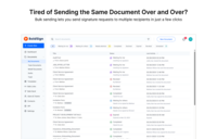 Screenshot of the interface for bulk sending that lets users send signature requests to multiple recipients in just a few clicks.