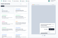 Screenshot of several dozen survey templates to choose from.