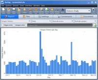 Screenshot of the report tab