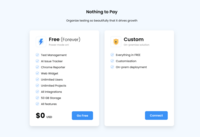 Screenshot of Bugasura’s pricing plans.