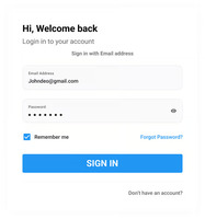 Screenshot of Login to access the scraper
