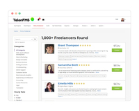 Screenshot of Search by a combination of skill, location and rate to find the right freelancer or contractor for your project.