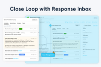 Screenshot of rhe Response Inbox, where users manage cases, trigger workflows, add notes, and send follow-ups.