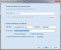 Screenshot of Convert NSF to Office 365