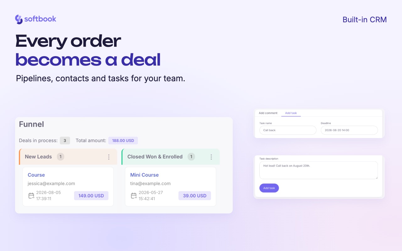 Screenshot of Every order becomes a deal