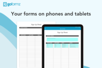 Screenshot of where to create digital versions of existing work forms (or brand new versions) and fill them out on a phone, tablet, or computer.