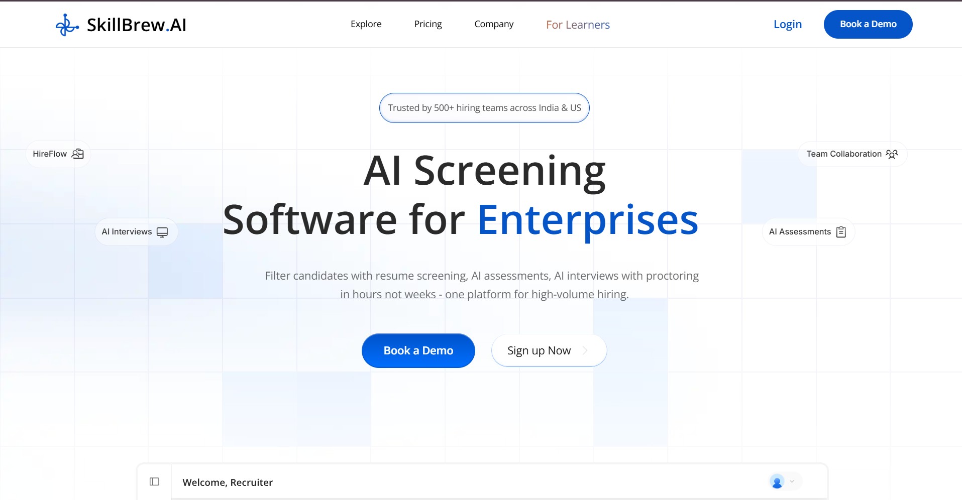 Screenshot of SkillBrew.AI
