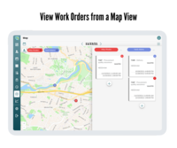 Screenshot of View work orders and assignments from a map view