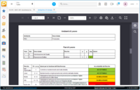 Screenshot of the risk management interface