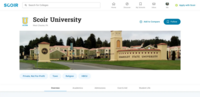 Screenshot of a College Profile.
All colleges have a basic college profile on Scoir. With Premium Presence, colleges can fully customize their college profile so students can discover the most important and unique things about institutions.